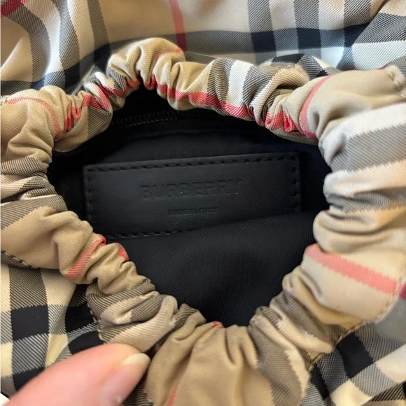 Burberry Tan and Black Check Backpack